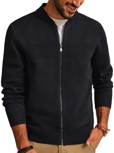 PJ PAUL JONES Mens 1/4 Zip Up Pullover Sweaters Chunky Thermal
